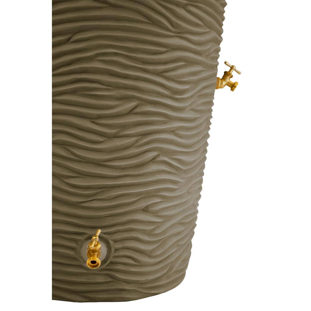 Good Ideas IMP-L50-KHA Impressions Palm 50 Gal. Khaki Rain Barrel