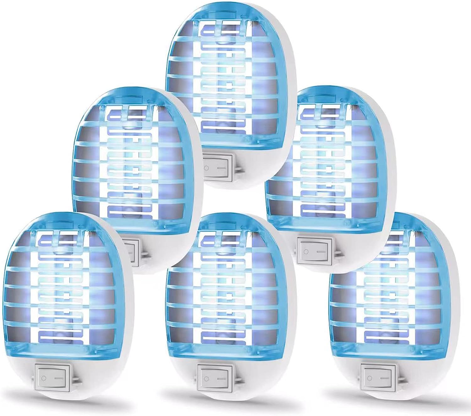 DNFAF Bug Zapper Indoor. Electronic Fly Trap Insect Killer. Mosquitoes Killer Mosquito Zapper with Blue Lights for Living Room. Home. Kitchen. Bedroom. Baby Room. Office(6 Packs)