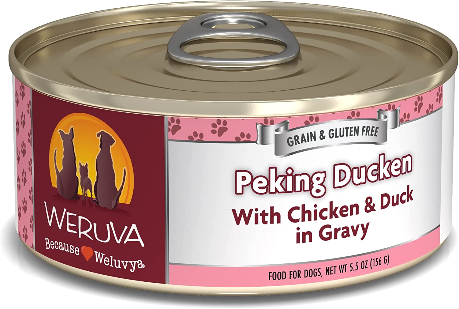 Weruva Peking Ducken with Chicken & Duck in Gravy Grain-Free Canned Dog Food 5.5 Ounce (Pack of 24)