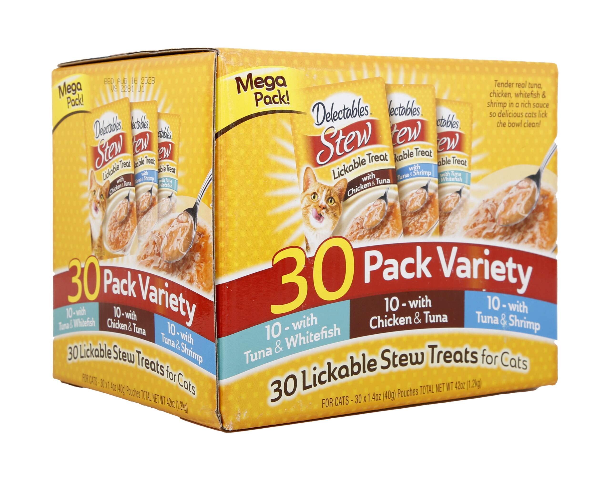 Hartz Delectables Stew Lickable Wet Cat Treats Variety Pack. 30 Count