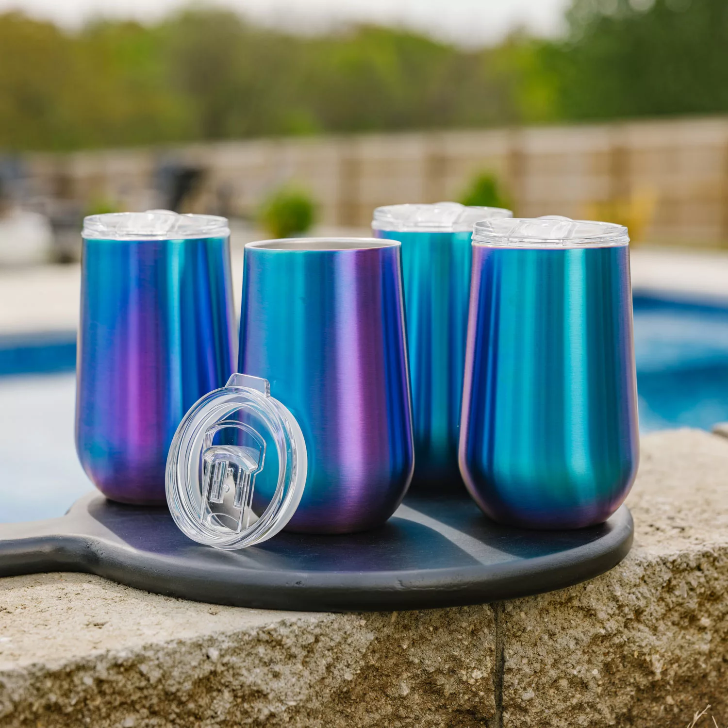 Member-s Mark 16-Ounce Stainless Steel Insulated Tumblers with Lids. 4-Pack (Rainbow)