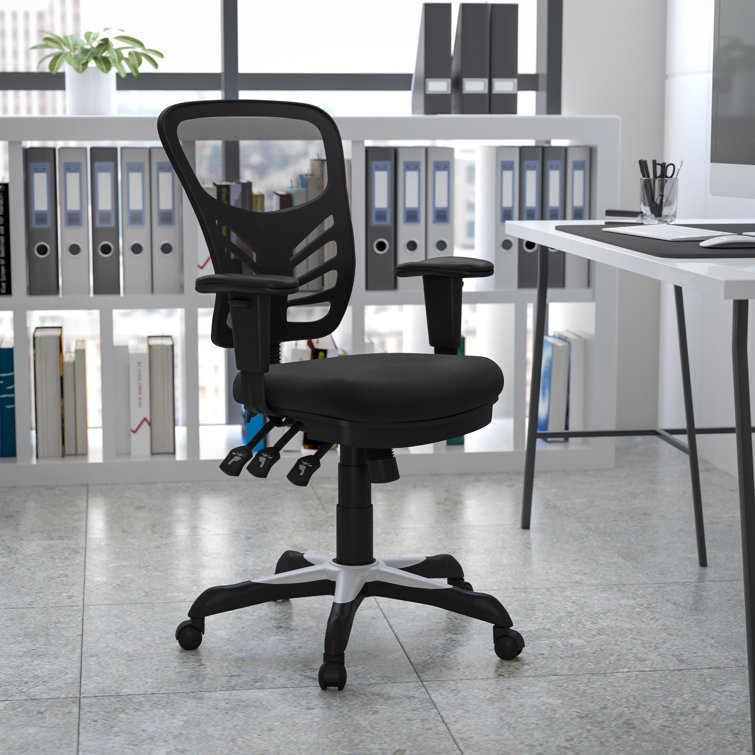 Siyer Mid-Back Mesh Multifunction Ergonomic Office Chair with Adjustable Arms