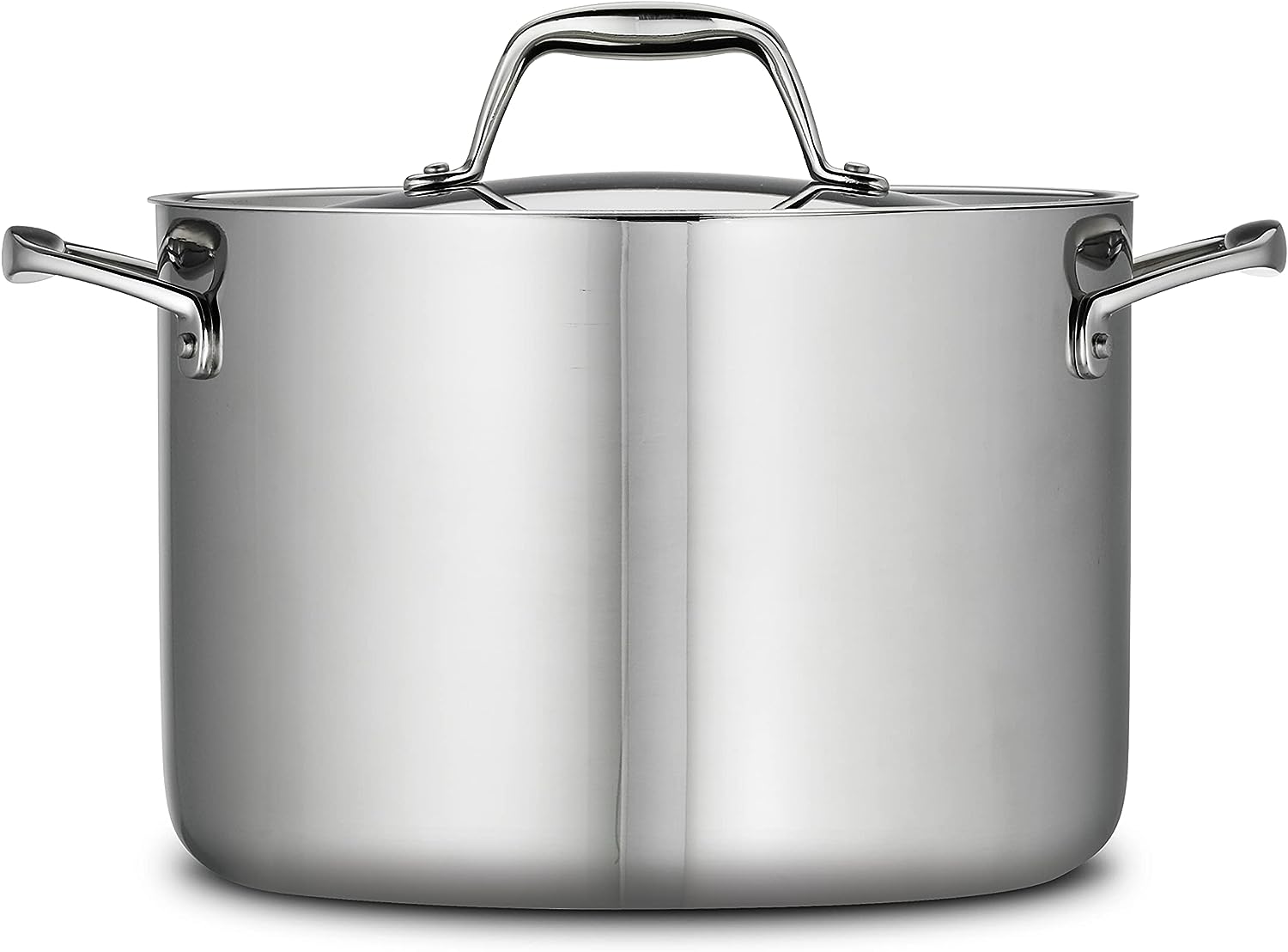 Tramontina Covered Stock Pot Stainless Steel Induction-Ready Tri-Ply Clad 8 Quart. 80116/041DS