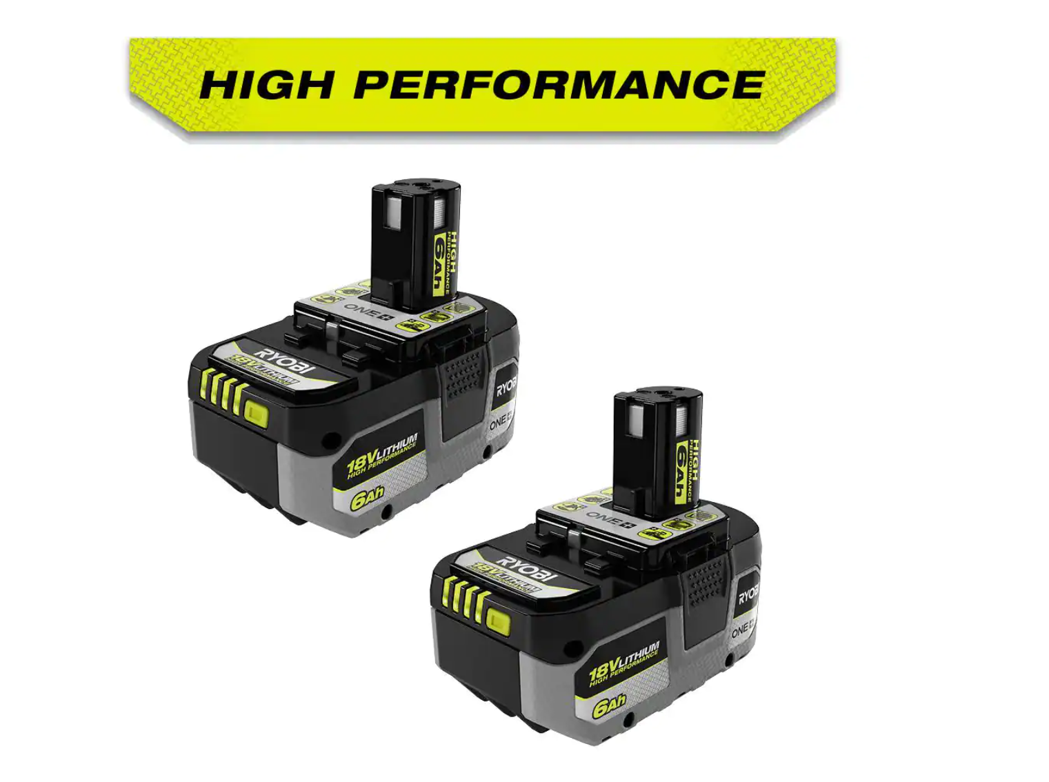 RYOBI PBP2007 ONE+ HP 18V HIGH PERFORMANCE Lithium-Ion 6.0 Ah Battery (2-Pack)