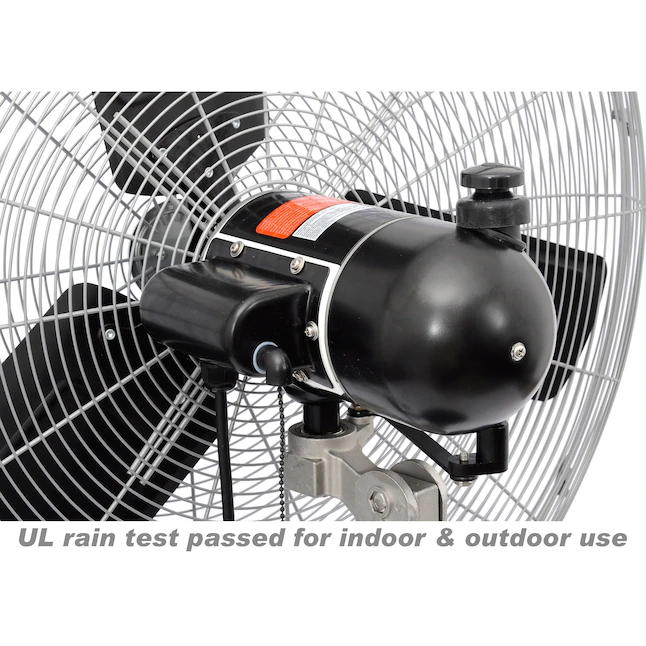 Utilitech  30-in 3-Speed Indoor or Outdoor Black Oscillating Pedestal Fan