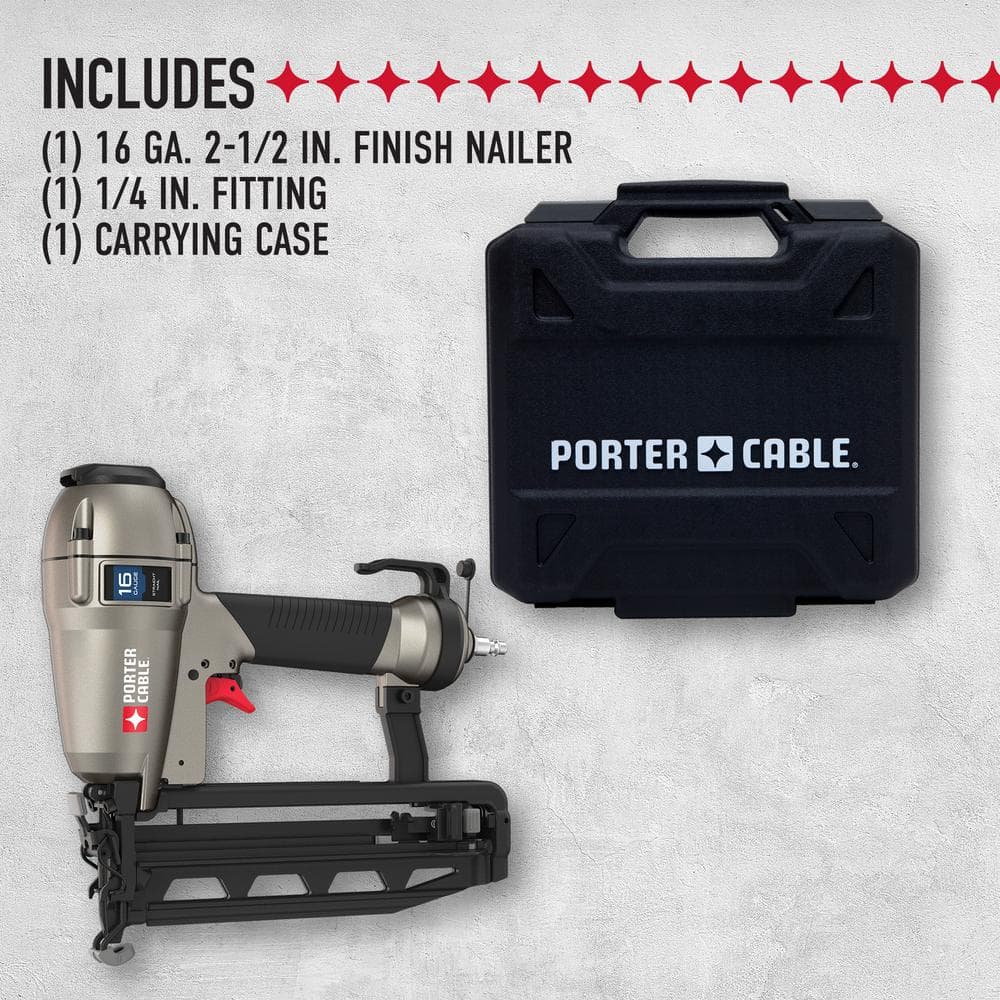 Porter-Cable FN250C Pneumatic 16-Gauge 2-1/2 in. Nailer Kit