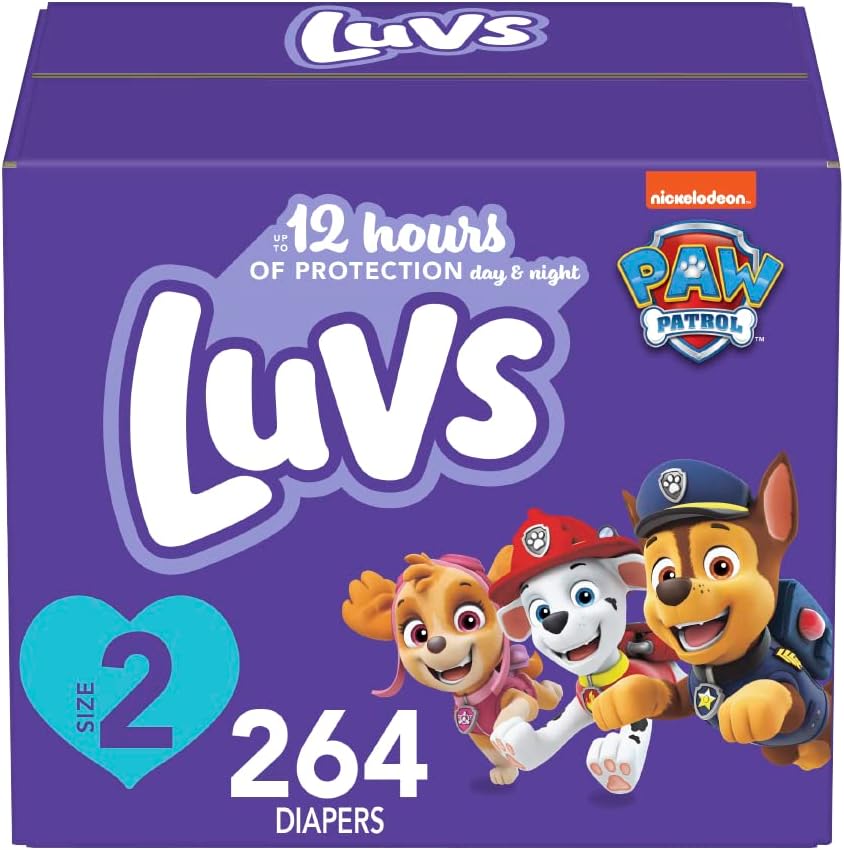 Luvs Pro Level Leak Protection Diapers Size 2 264 Count Economy Pack. Packaging May Vary