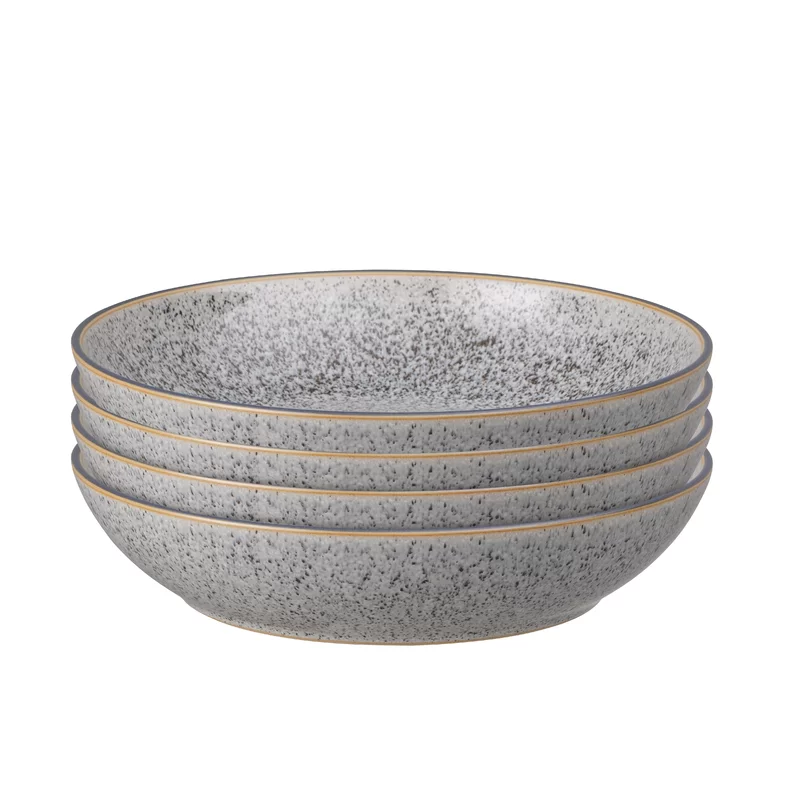 Denby STG-052G-4 Studio Grey Stoneware 13.52 fl. oz. Pasta Bowl (Set of 4)