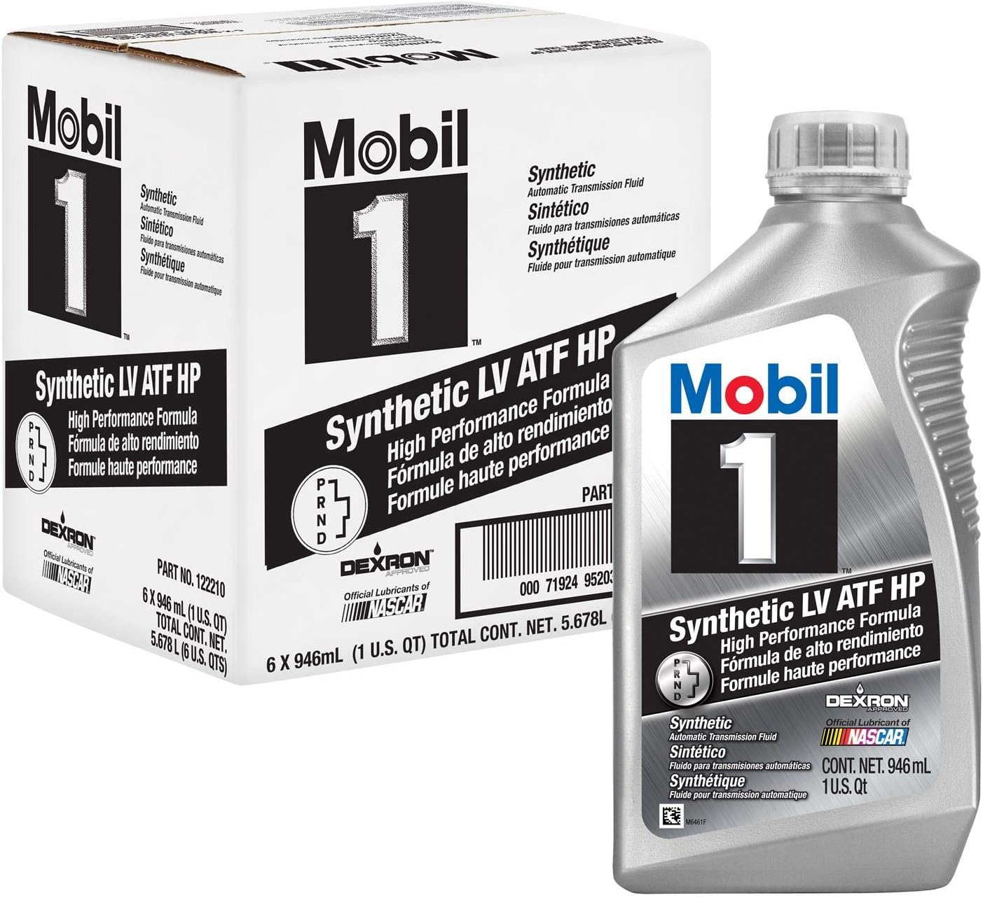 Mobil 1 Full Synthetic LV Automatic Transmission Fluid HP. 6-Pack of 1 quarts