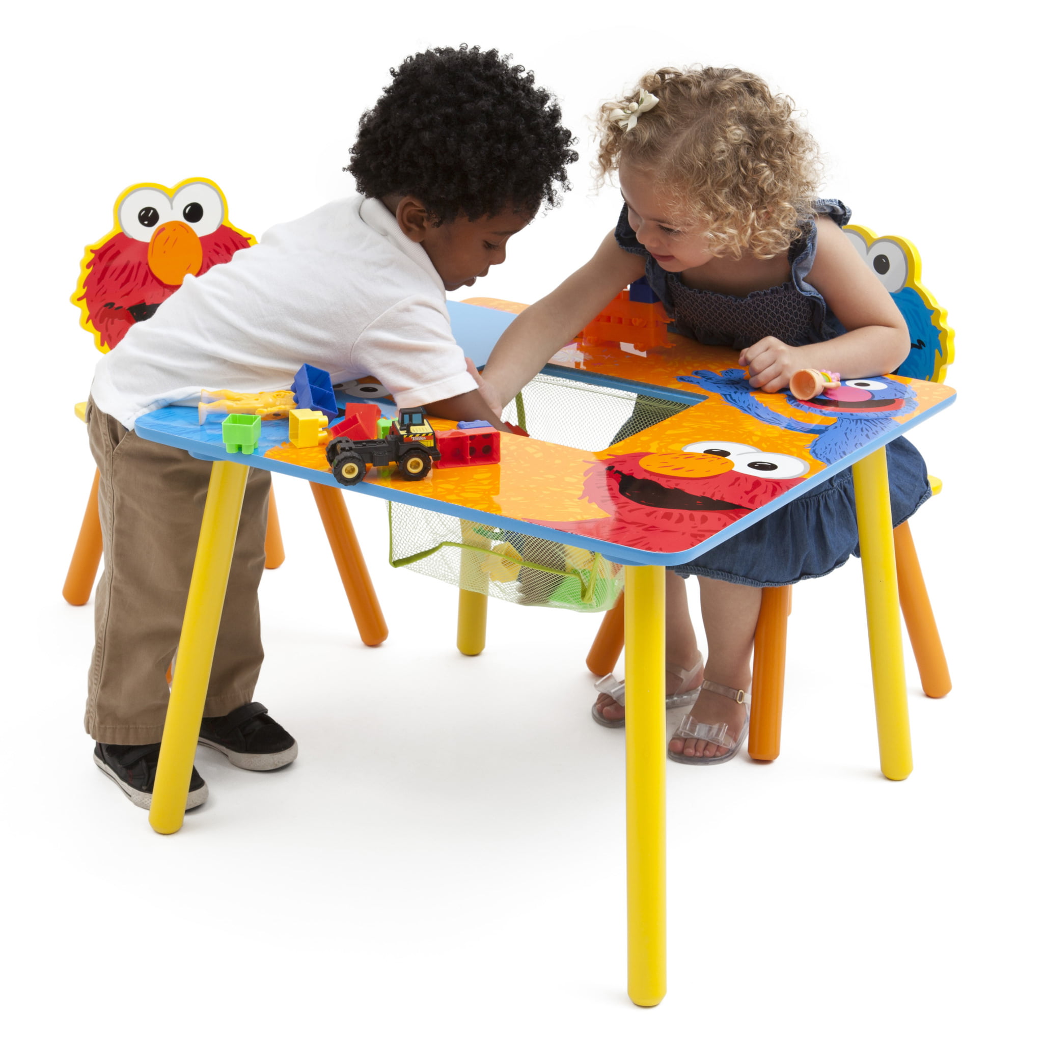 Sesame Street Wood Kids Storage Table and Chairs Set by Delta Children. Greenguard Gold Certified