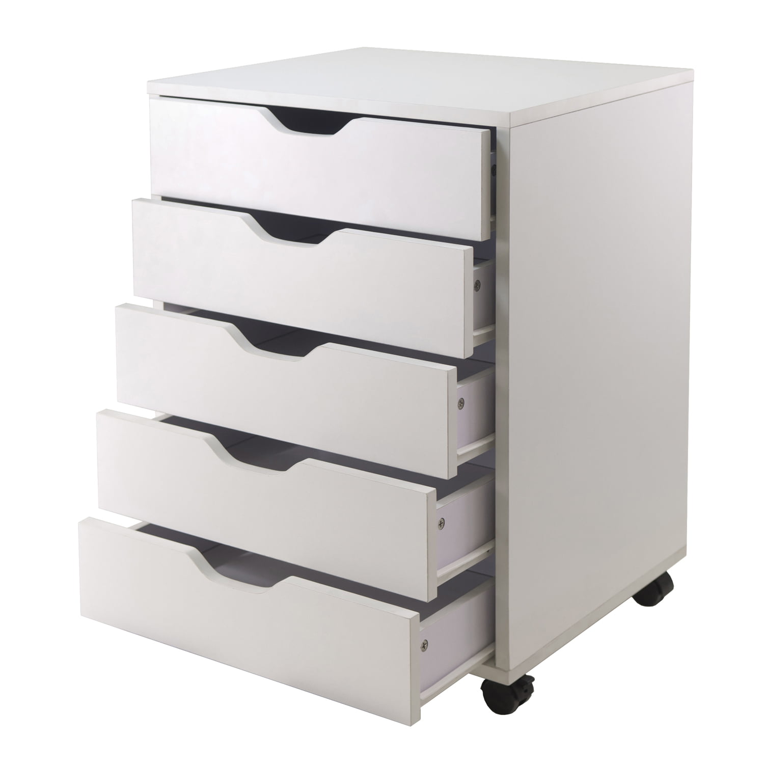 Winsome Wood Halifax 5-Drawer Mobile Cabinet. White Finish