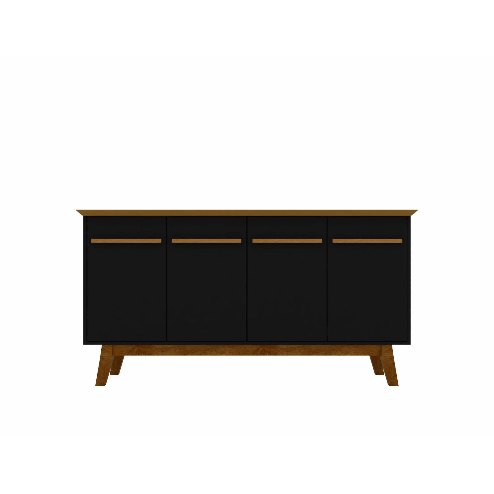 Manhattan Comfort Yonkers Dining Sideboard. Black and Cinnamon