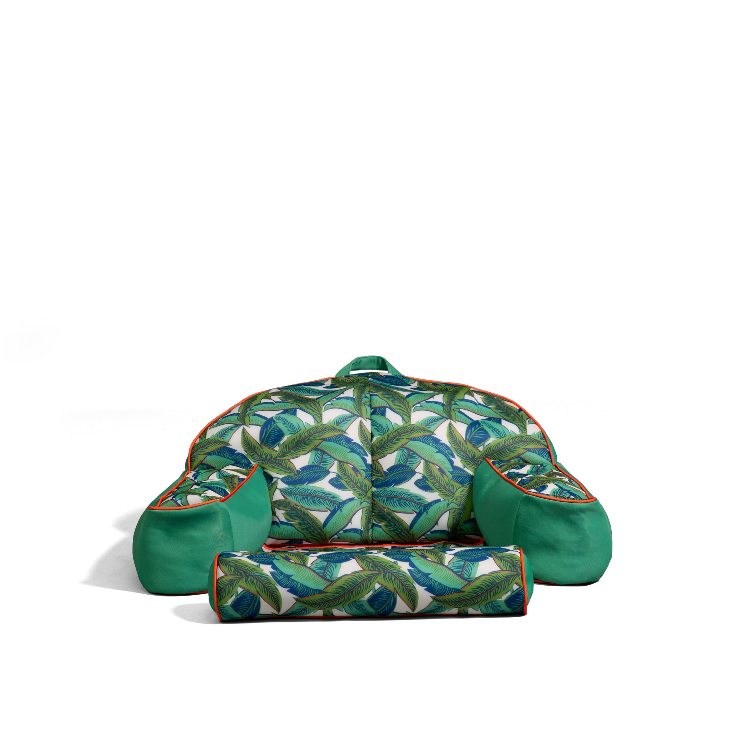 Big Joe Lazy Lounger. Green Tropical Palm