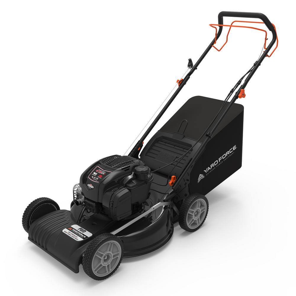 YARD FORCE YF22-3N1SPF 21 in. 150cc Briggs & Stratton Just Check and Add Self-Propelled FWD Gas Walk Behind Mower