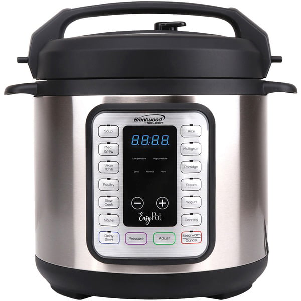 Brentwood Select Easy Pot EPC-636 6Qt 8-in-1 Electric Pressure. Slow. Rice. Egg Cooker. Sauté. Steam. Yogurt. and Food Warmer