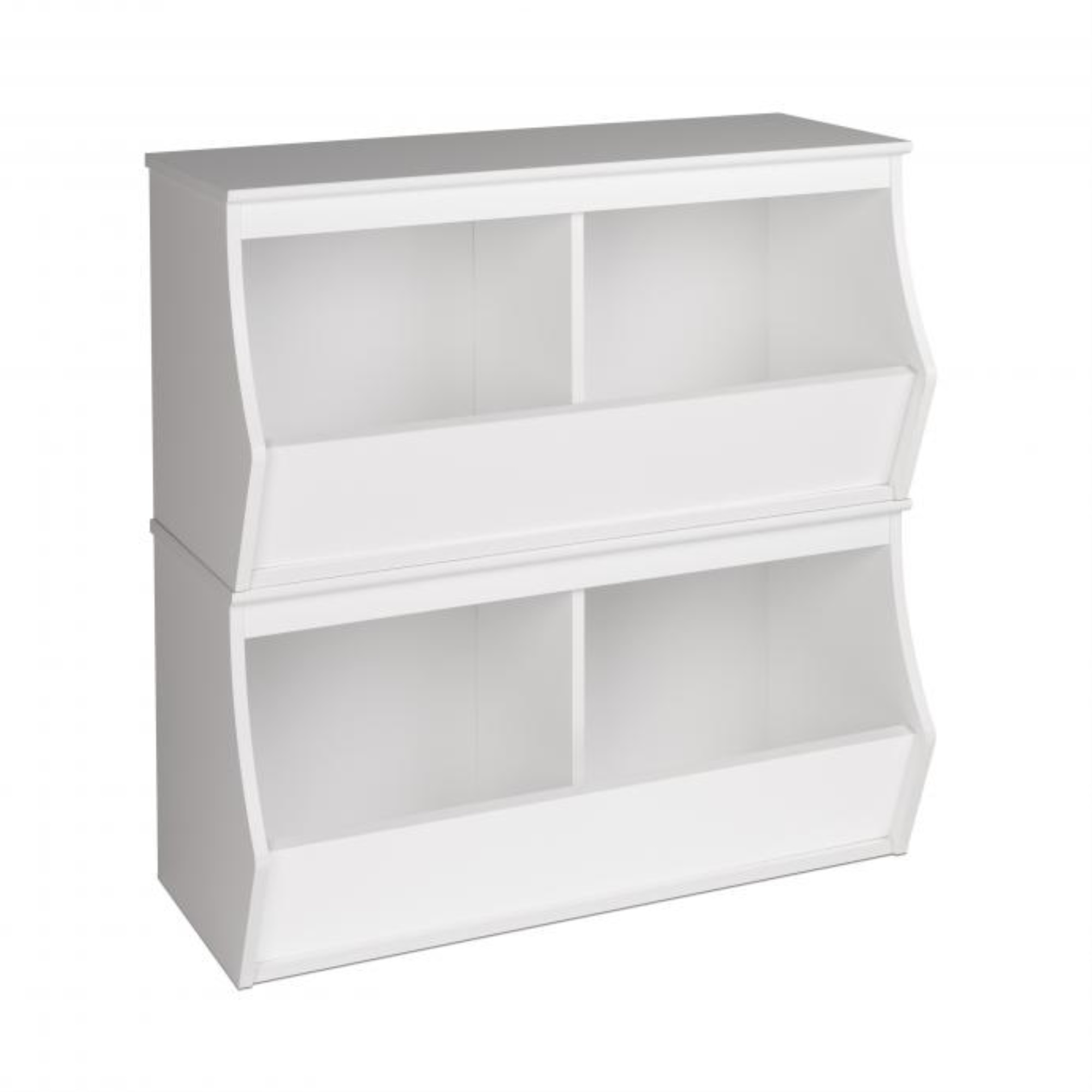 Monterey Stacked 4-Bin Storage Cubbie. White