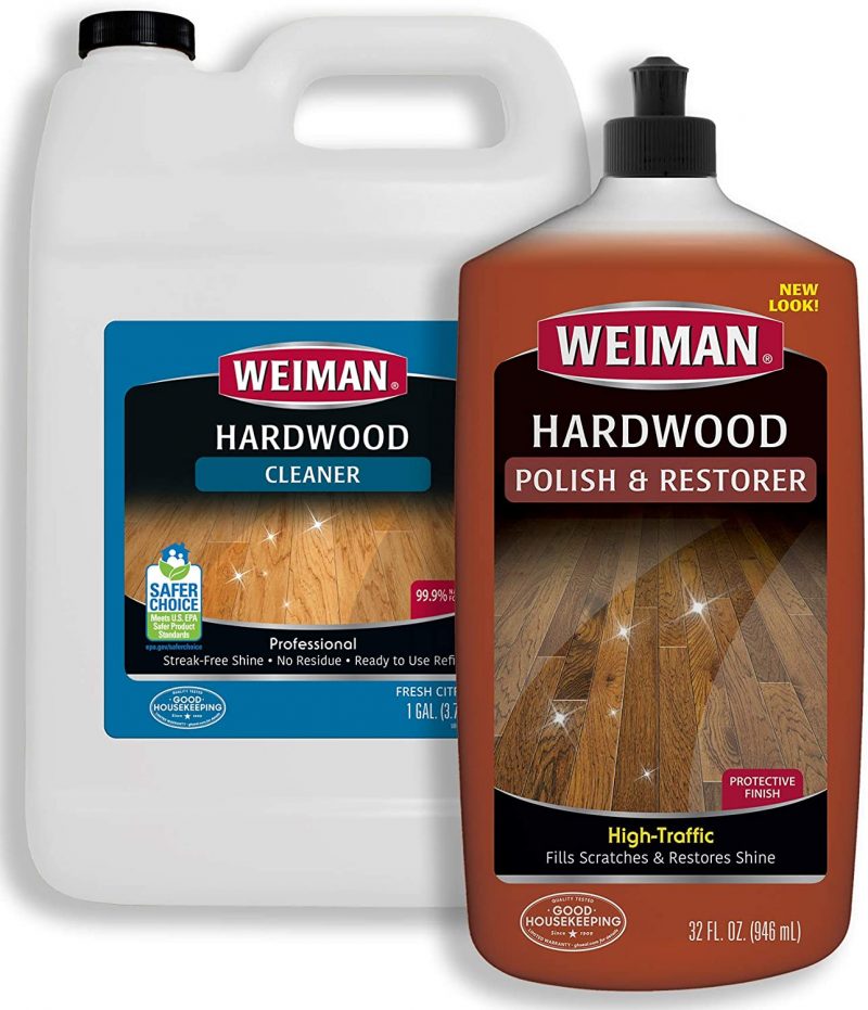 Weiman Hardwood Floor Cleaner and Polish - 128 Oz Cleaner and 32 Oz Polish