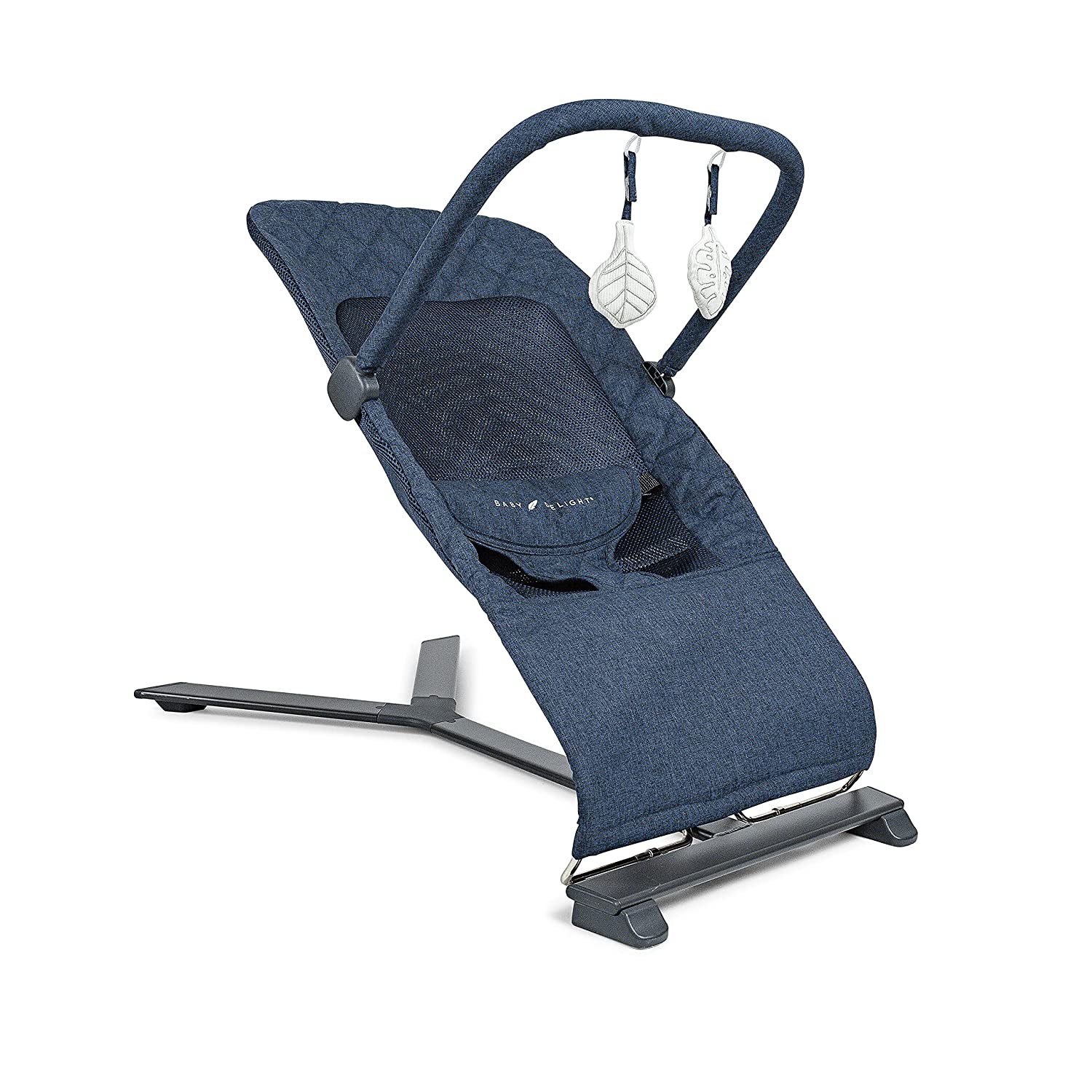 Baby Delight Alpine Deluxe Portable Bouncer. Infant. 0 – 6 Months. Quilted Indigo