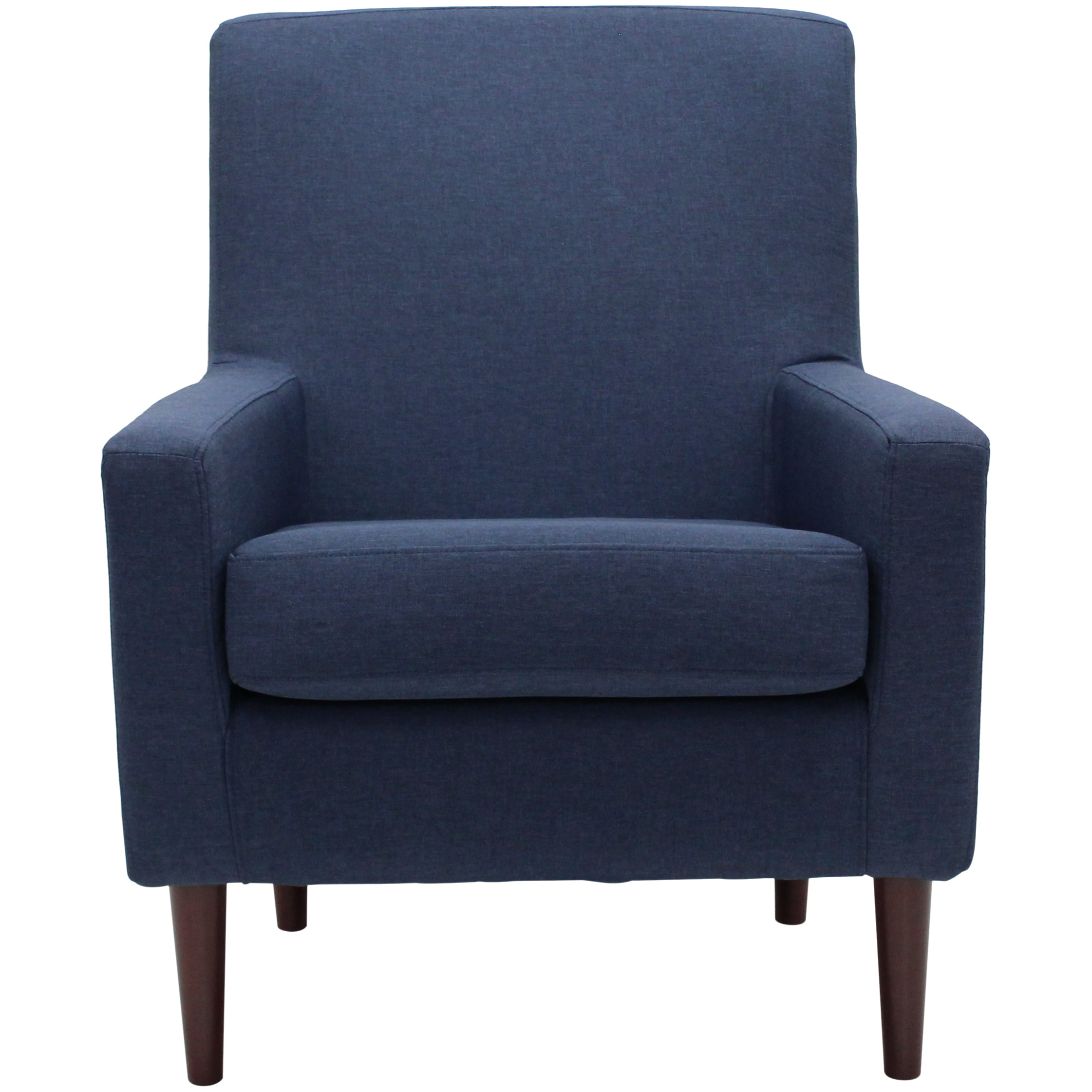 Mainstays Kinley Lounge Arm Chair. Navy Polyester Fabric