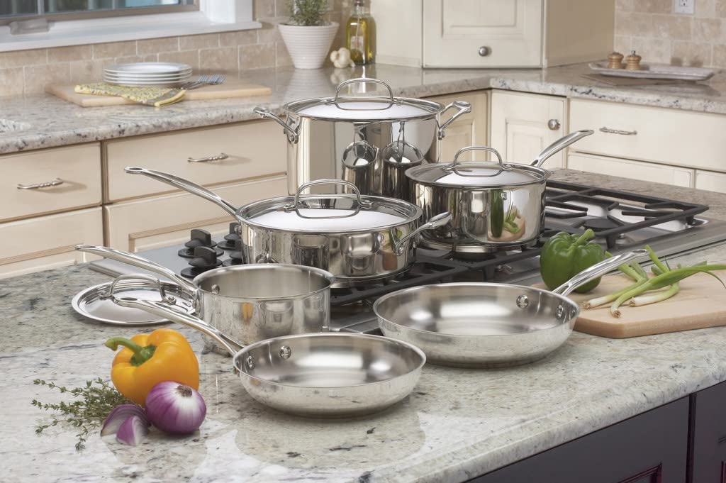 Cuisinart 77-10P1 10-Piece Chef-s-Classic-Stainless Collection. Cookware Set