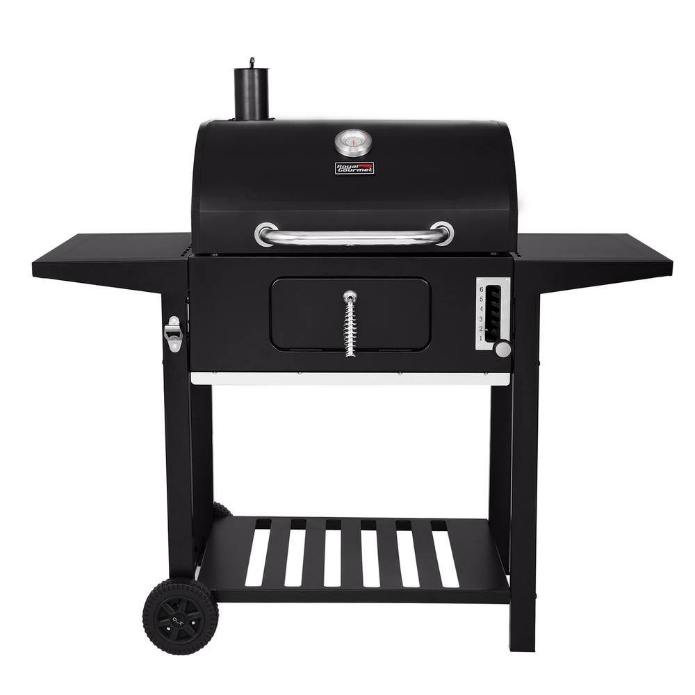 Royal Gourmet CD1824AX Charcoal Grill with 2 Side Table in Black