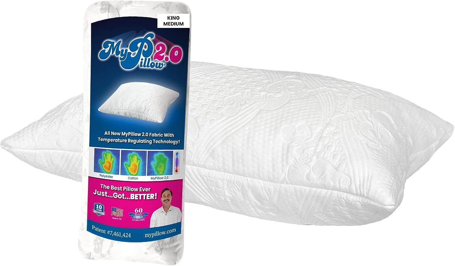 MyPillow 2.0 Cooling Bed Pillow King. Medium