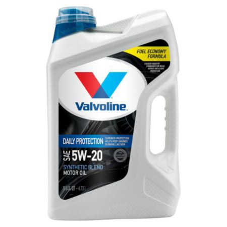 Valvoline Daily Protection 5W-20 Synthetic Blend Motor Oil. Easy Pour 5 Quart