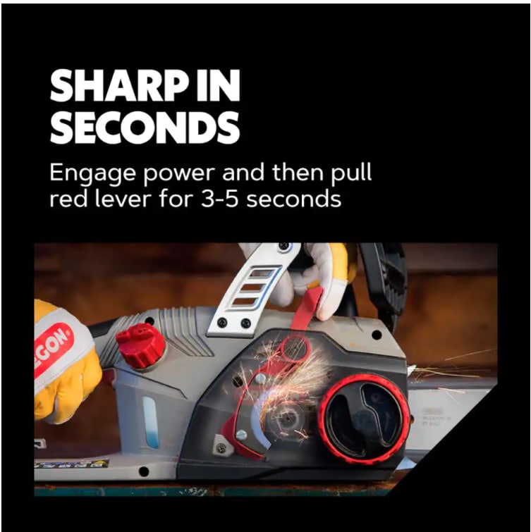 Oregon CS1500 Self-Sharpening 15 Amp Corded Electric Chainsaw. 18 in. Bar. Equipped with PowerSharp Saw Chain