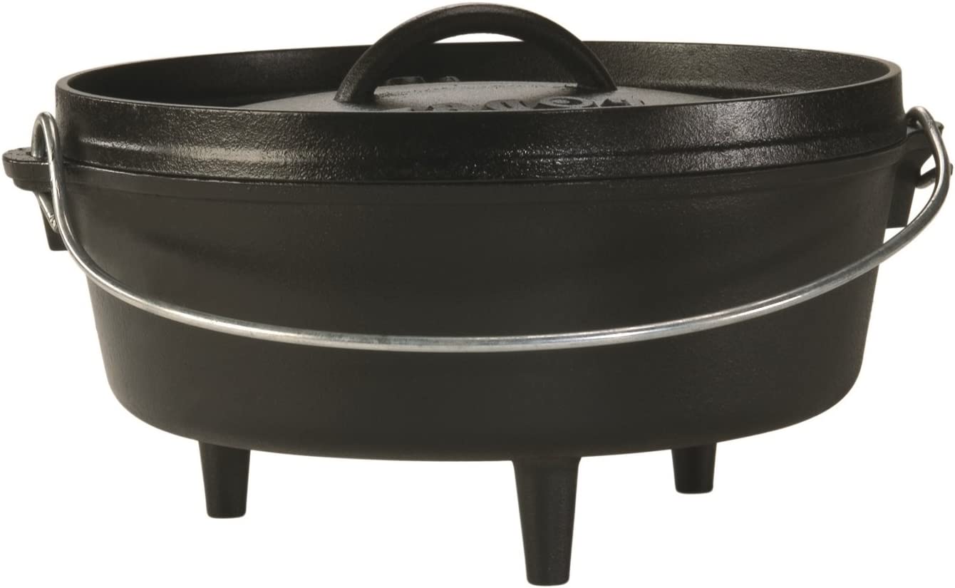 Lodge L10CO3 Cast Iron Camp Dutch Oven. 4-Quart