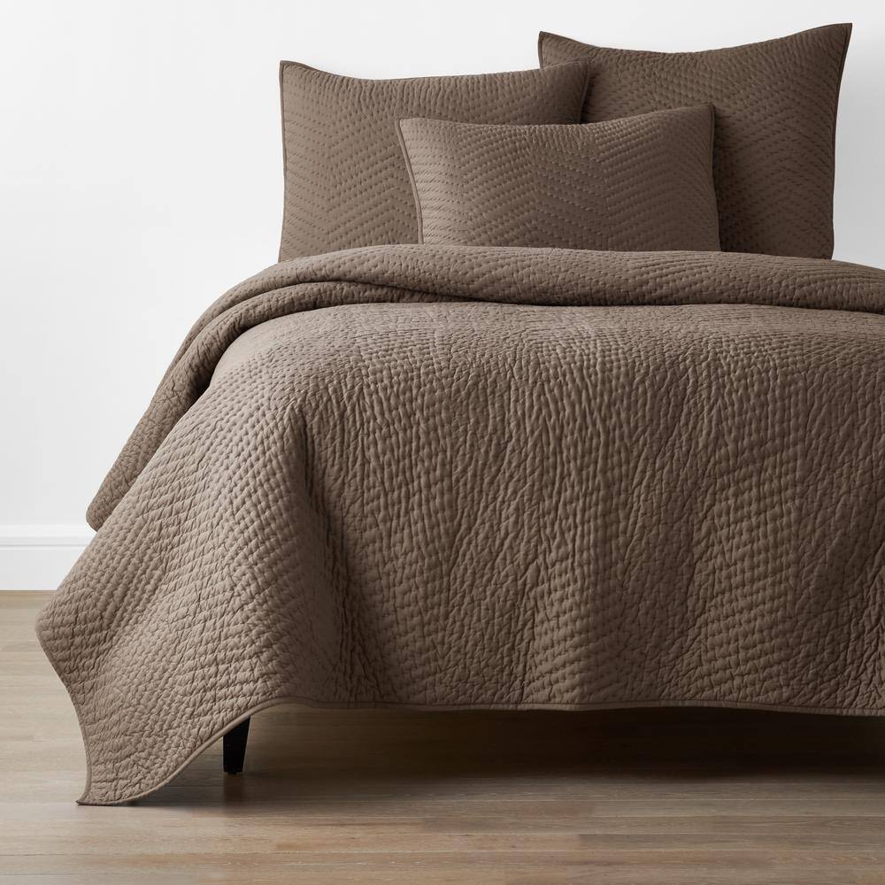 The Company Store  Company Cotton Voile Cedar Twin Cotton Quilt - Cedar