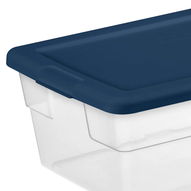 Sterilite Stackable 6 Quart Storage Box Container. Clear (90 Pack)