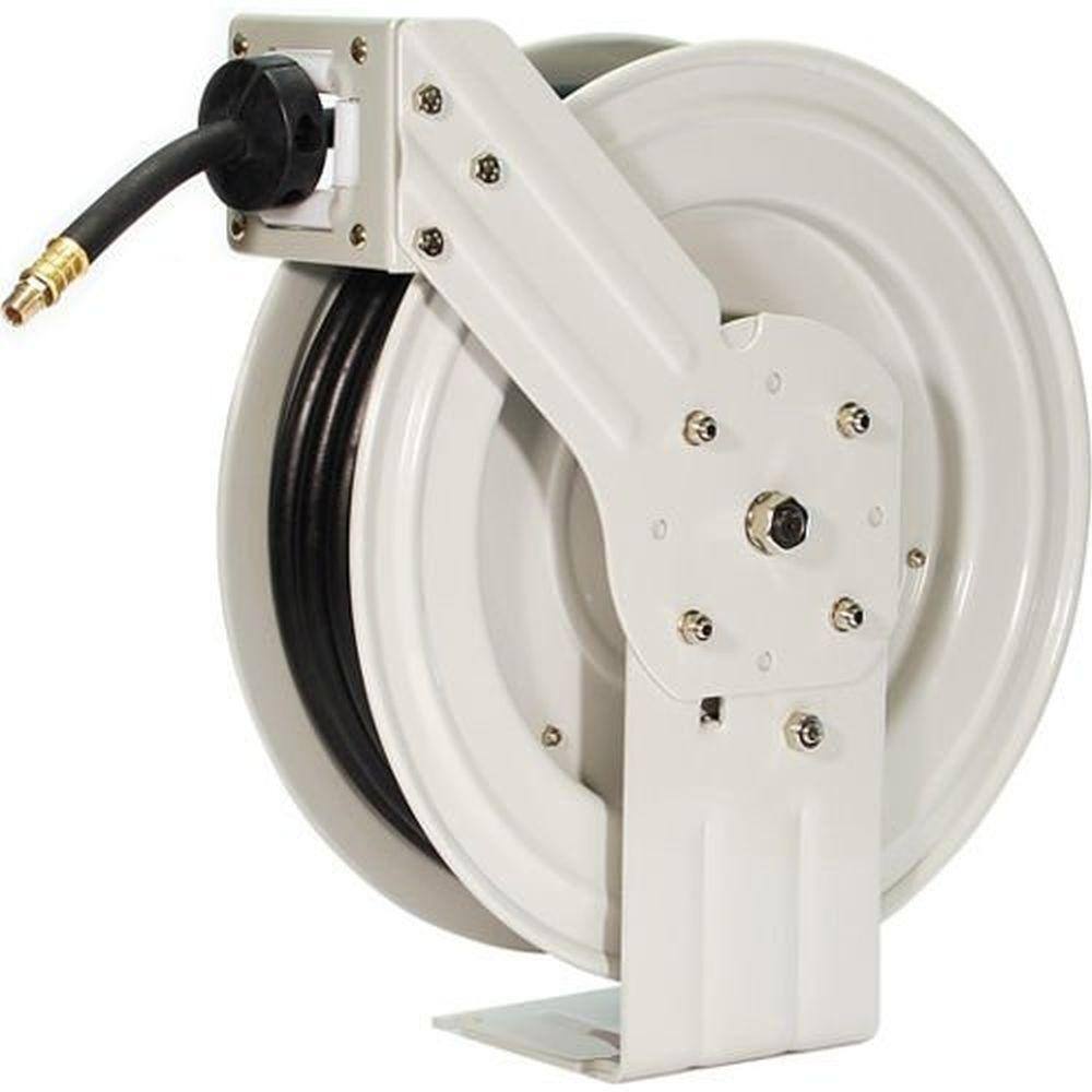 Primefit HRRUB380503 50 ft. Industrial Grade Retractable Air Hose Reel with Rubber Air Hose