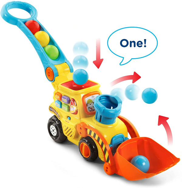 VTech Pop-a-Balls Push & Pop Bulldozer.Yellow
