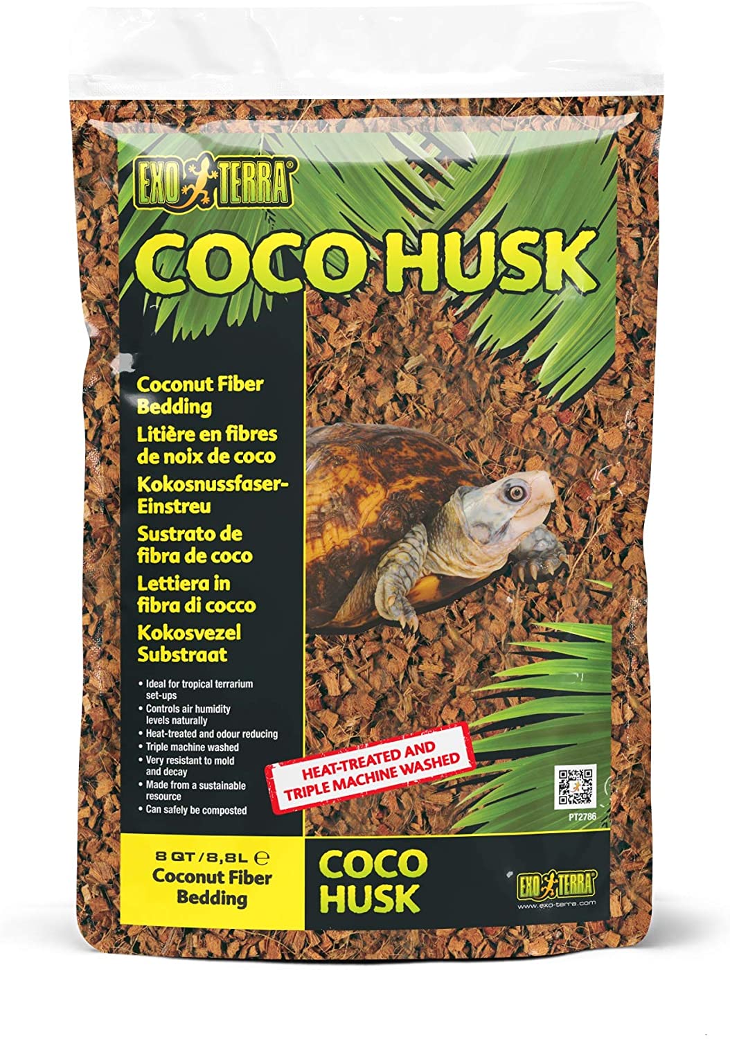 Exo Terra Coco Husk. Tropical Reptile Terrarium Substrate. 7.2 Quarts