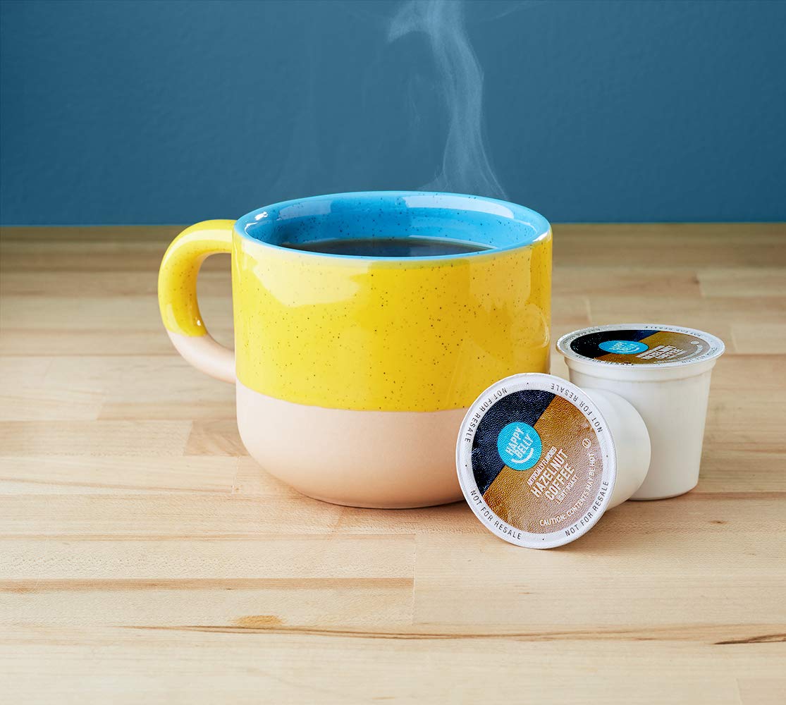 Happy Belly 100 Ct. Light Roast Coffee Pods Hazelnut Flavored Compatible with Keurig 2.0 K-Cup Brewers