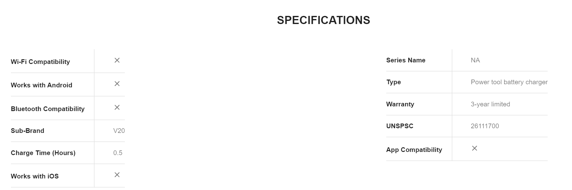 CRAFTSMAN CMCB104 20-Volt Max Power Tool Battery Charger