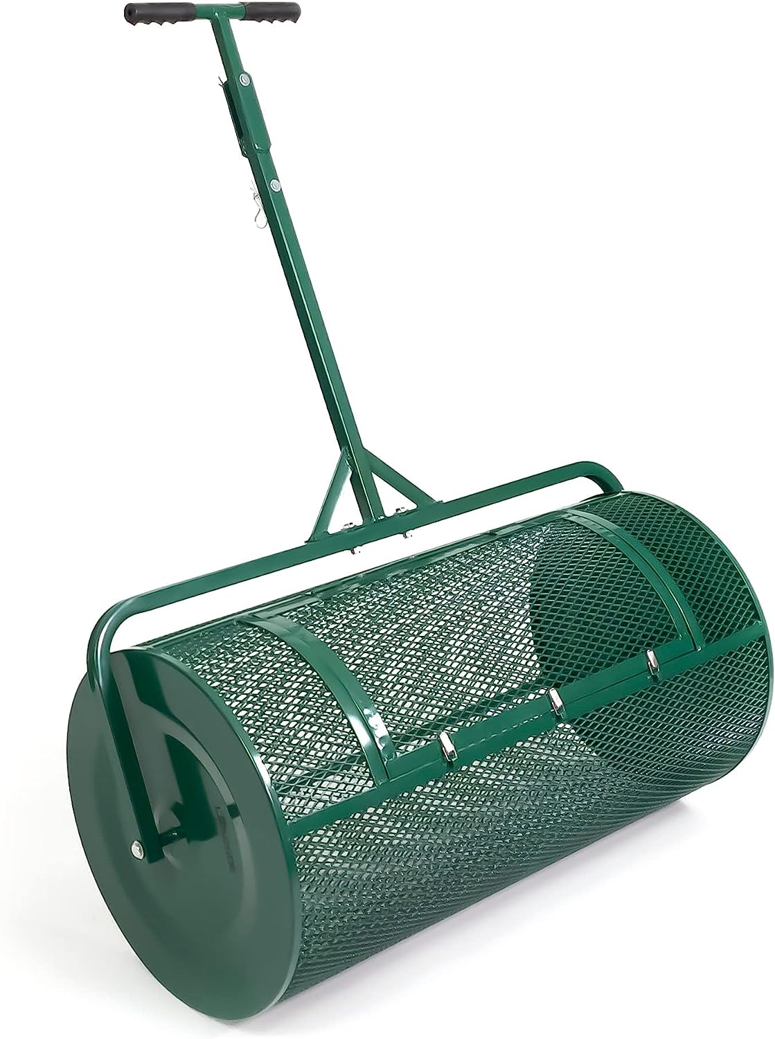 Landzie Lawn & Garden Spreaders - 36 Inch Heavy Duty Metal Mesh Basket Push/Tow Spreader - Compost. Peat Moss. Top Soil. Mulch - Durable Lightweight Multi-Purpose Yard Care Equipment - Manure Spreader