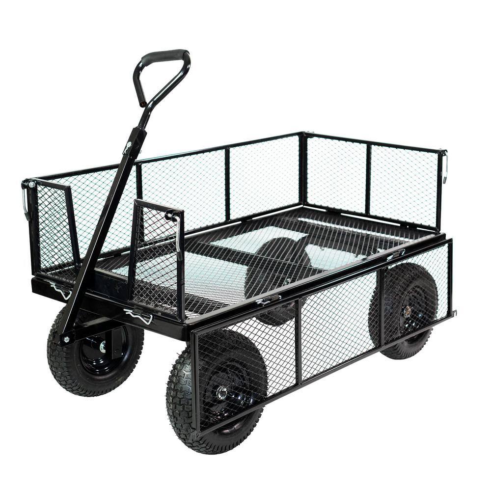 RealWork 445017R 6.808 cu. ft. Capacity 1000 lbs. Heavy-Duty Multi-Purpose Steel Utility Cart