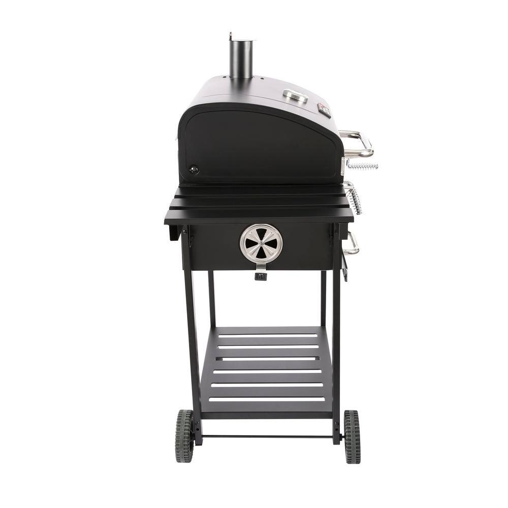 Royal Gourmet CD1824G 24 in. Charcoal Grill in Black with 1-Side Table