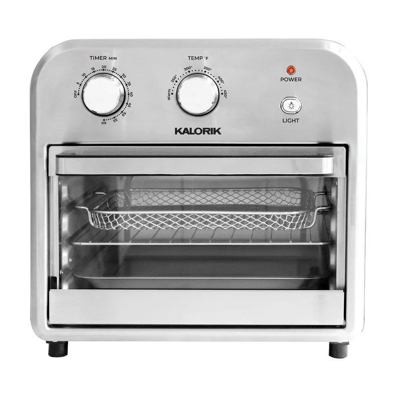 Kalorik AFO 46894 BKSS 12-Quart Stainless Steel Air Fryer Toaster Oven Combo. Multiple Functions. Rapid Hot Air Technology. No Preheating. Fast Family-Style Healthy Cooking. Low Oil Low Fat