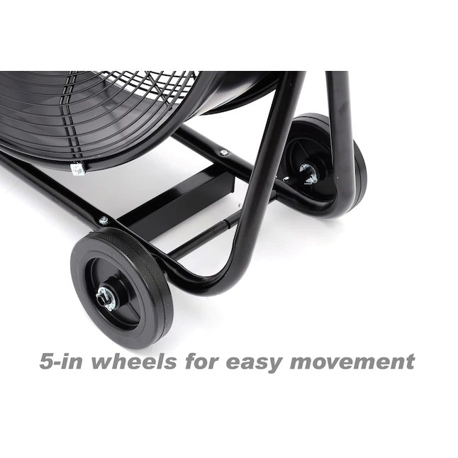 Utilitech  24-in 2-Speed Indoor Black Industrial Fan