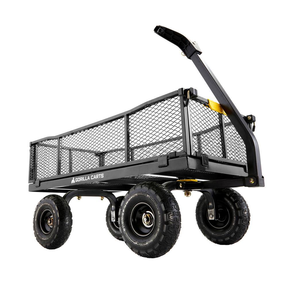 GORILLA CARTS GCG-900 4 cu. ft. Steel Utility Garden Cart