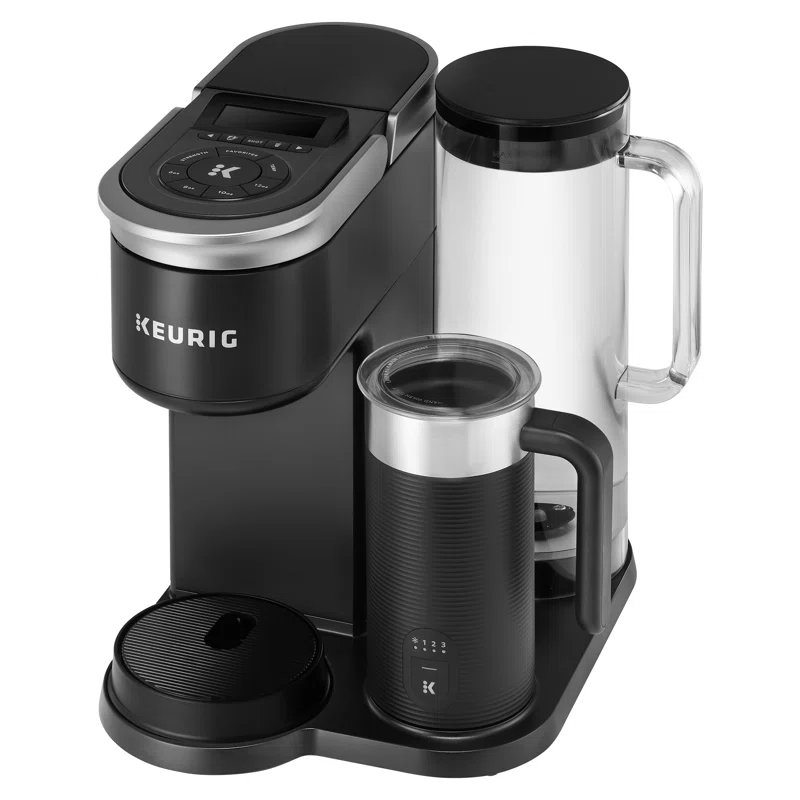 Keurig K-Café SMART Single Serve Coffee Maker with WiFi Compatibility. Latte and Cappuccino Machine with Built-In Frother. 6 Brew Sizes. Works with Alexa. Black