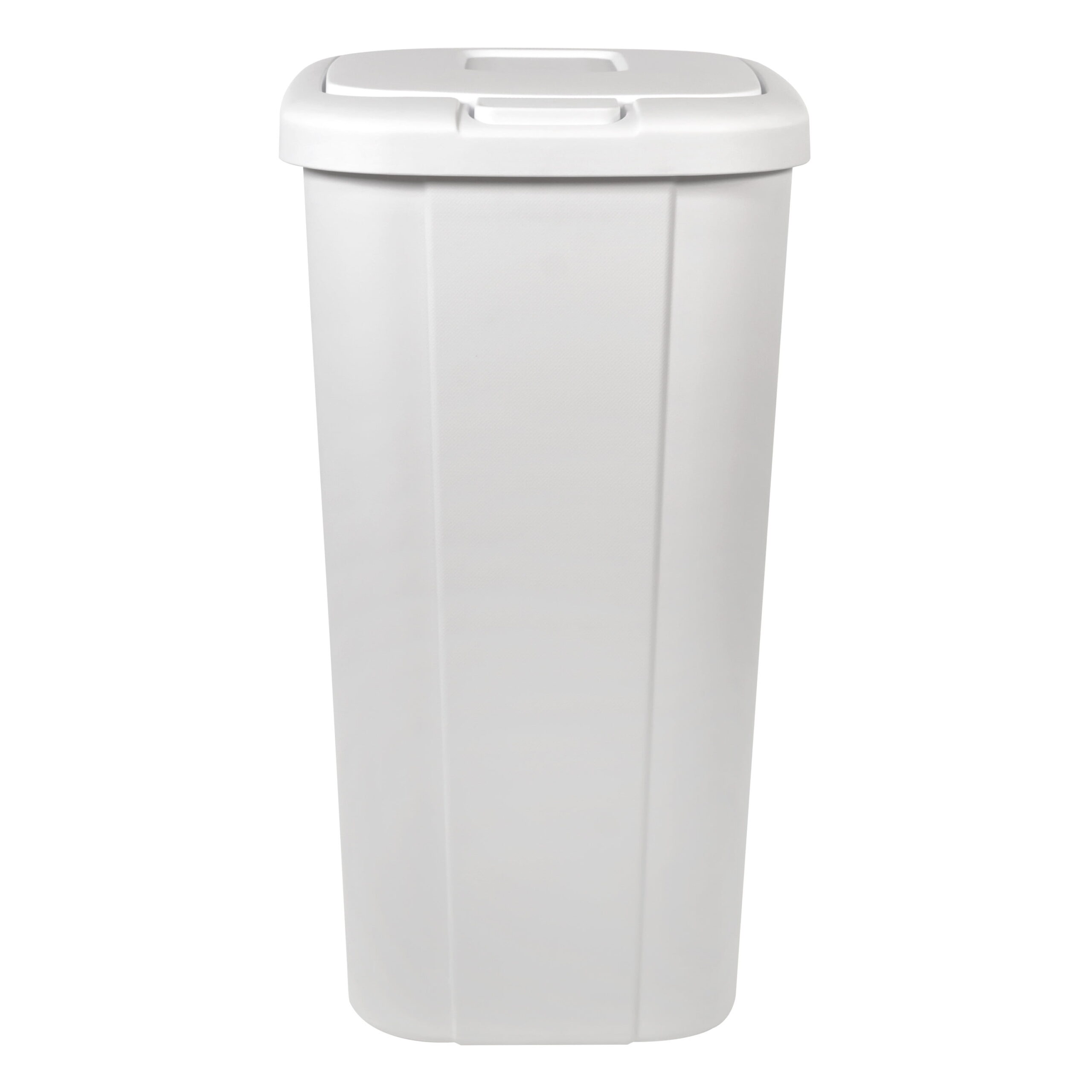 Hefty 13.3 Gallon Trash Can. Touch Top Slim Kitchen Trash Can. White. Pack of 2
