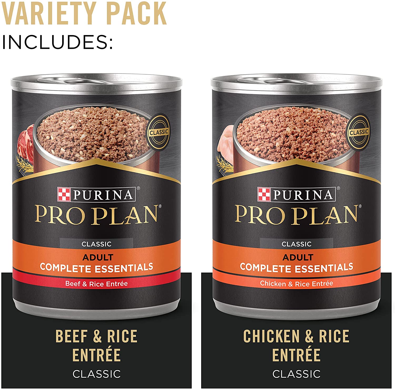 Purina Pro Plan High Protein. Pate Adult Wet Dog Food. Pate. Variety Pack (12) 13 oz. Cans