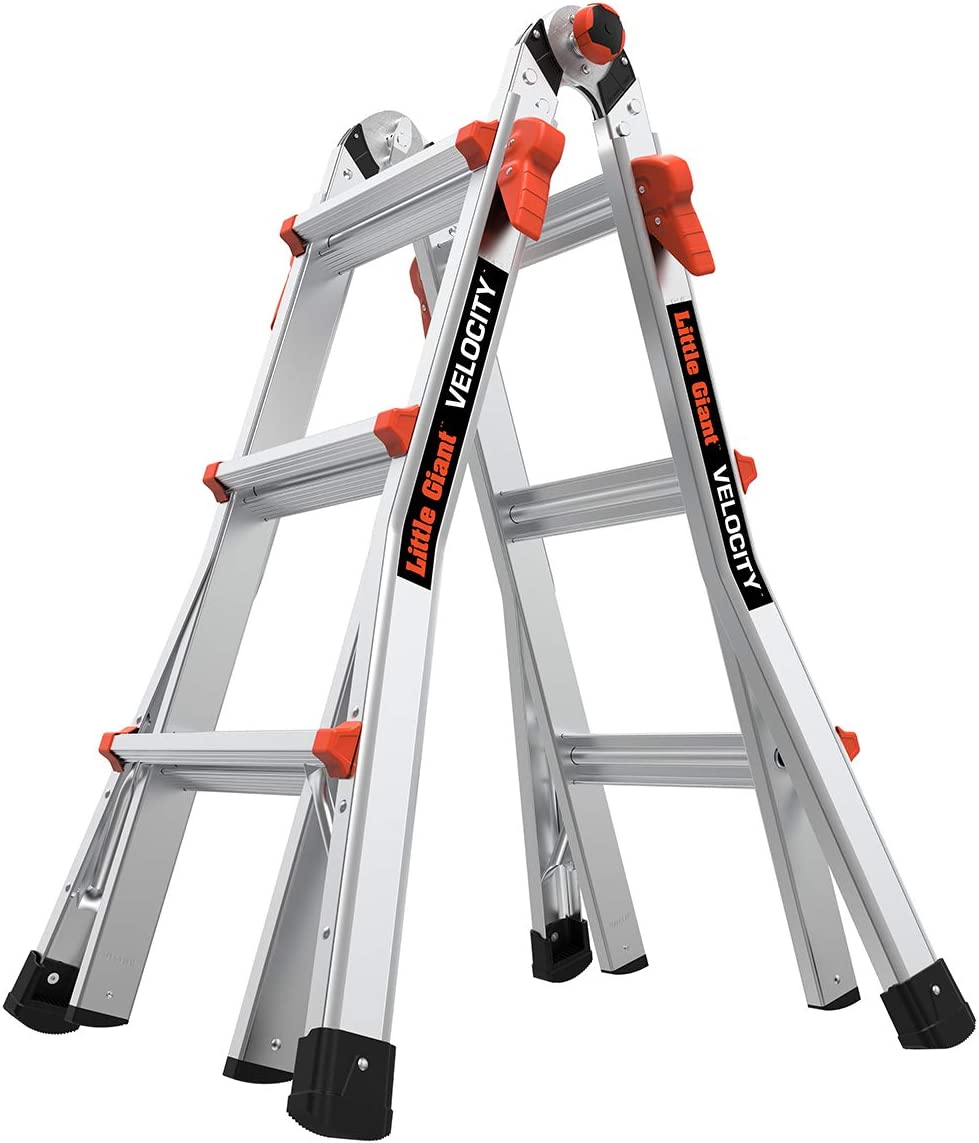 Little Giant Ladders. Velocity. M13. 13 Ft. Multi-Position Ladder. Aluminum. Type 1A. 300 lbs Weight Rating. (15413-001)