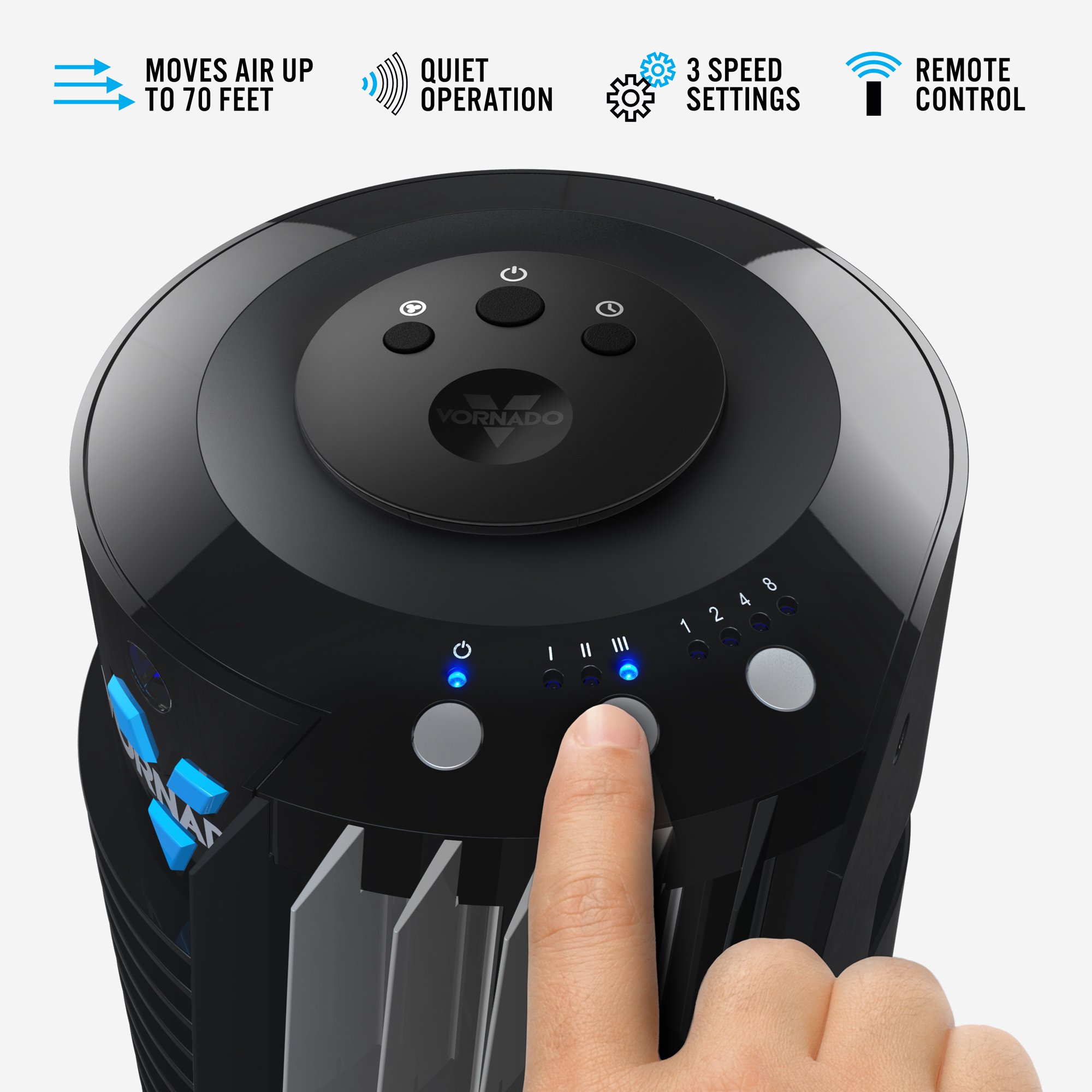 Vornado 37″ V-flow Air Circulator Tower Fan with Remote Control
