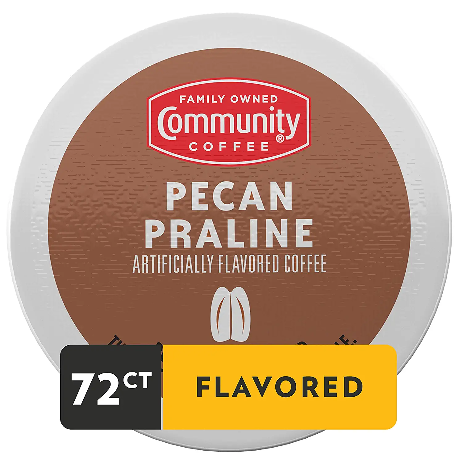 Community Coffee Pecan Praline Flavored 72 Count Coffee Pods Medium Roast. Compatible with Keurig 2.0 K-Cup Brewers. 12 Count (Pack of 6)