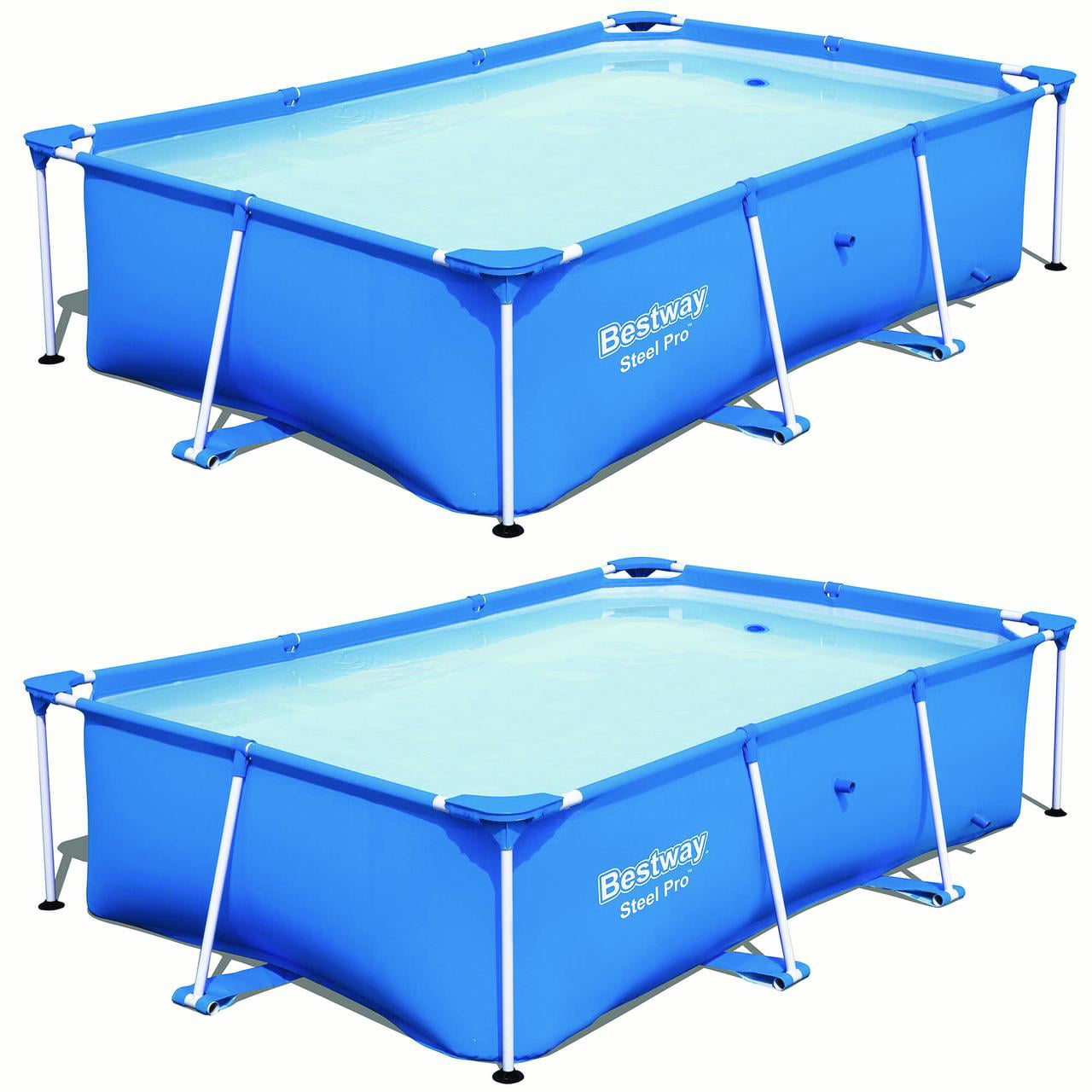 Bestway 8.5ft x 5.6ft x 2ft Pro Rectangular Above Ground Swimming Pool (2 Pack)
