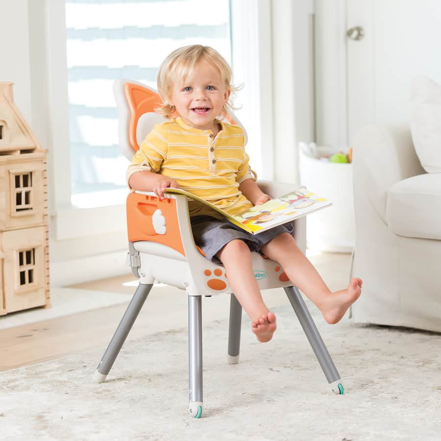 Infantino Grow-With-Me 4-in-1 Convertible High Chair. Unisex. 4-Ways to Use. Infant to Toddler. Fox